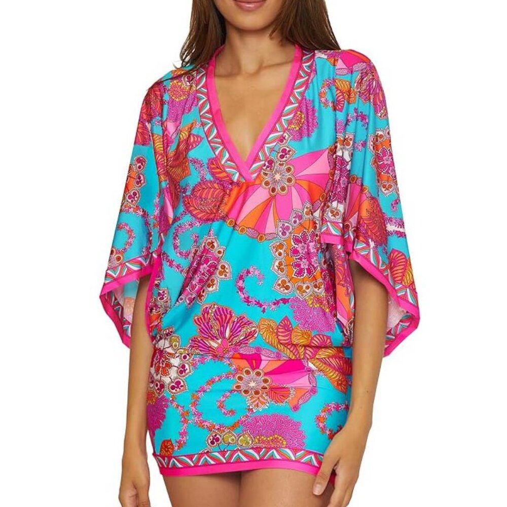 NWT Trina Turk Meilani Tunic Swim Cover up Dress